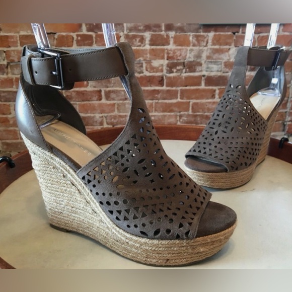 Marc Fisher Shoes - Marc Fisher Espadrille Stylish Brown Wedge Sandals